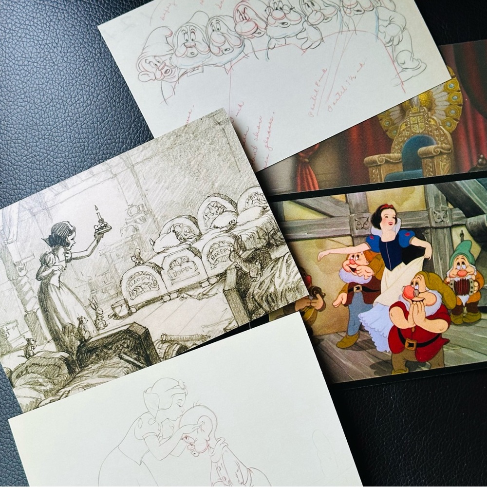 NEW Snow White & the Seven Dwarfs (1937) Classic Disney Set of 5 Postcards